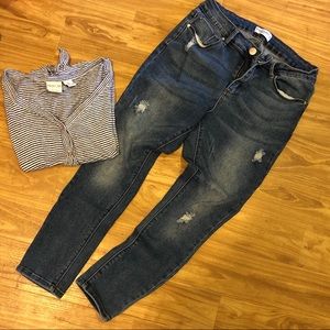 Oak & Poppy | Ankle High Waist Denim